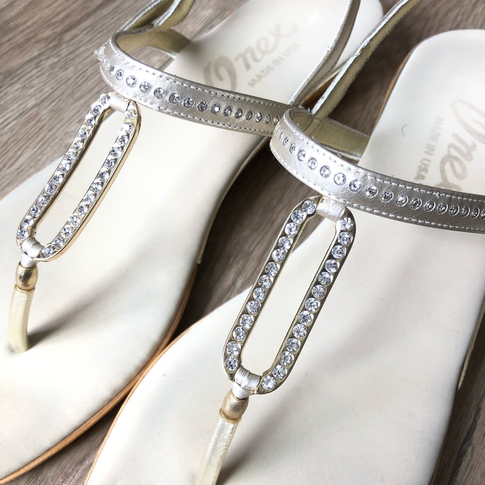 Cabo Platinum Leather Sandals